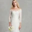 Amazing / Unique Sexy White Wedding Dresses 2020 Trumpet / Mermaid U-Neck 3D Lace Floor-Length / Long Long Sleeve Handmade  Embroidered Wedding