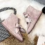 Lovely Butterfly Blushing Pink Snow Boots 2020 Woolen Leather Casual Outdoor / Garden Winter Flat Round Toe Suede Womens Boots