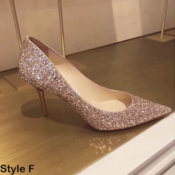 Lyx 2017 9 cm Multi-Färger Afton Konstläder Glittriga / Glitter Högklackade Stilettklackar Pumps