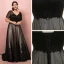 Luxury / Gorgeous Black Plus Size Evening Dresses  2018 A-Line / Princess Lace-up Tulle V-Neck Appliques Backless Beading Sequins Evening Party Prom Dresses