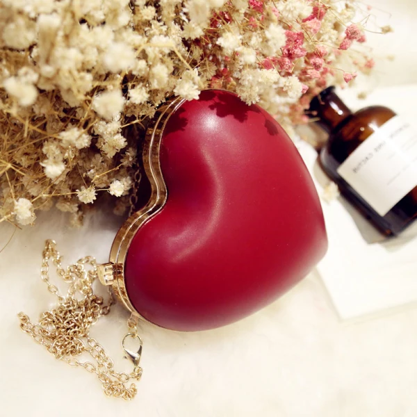 Lovely Romantic Burgundy Clutch Bags Handmade PU Homecoming Cocktail Party Evening Party Accessories 2019