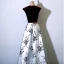 Chic / Beautiful Burgundy Evening Dresses  2018 A-Line / Princess V-Neck Floor-Length / Long Charmeuse Printing Evening Party Formal Dresses