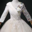 Elegant Champagne Beading Lace Flower Prom Dresses 2022 Ball Gown V-Neck Multi-Colors Sequins 3/4 Sleeve Backless Floor-Length / Long Formal Dresses