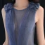Chic Bleu Ciel Transparentes Robe De Soirée 2019 Princesse Encolure Dégagée Sans Manches Appliques Fleur Train De Balayage Volants Dos Nu Robe De Ceremonie