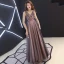 Sexy Black Pearl Pink See-through Evening Dresses  2019 A-Line / Princess V-Neck Sleeveless Appliques Flower Beading Floor-Length / Long Ruffle Backless Formal Dresses