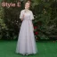 Affordable Grey See-through Bridesmaid Dresses 2019 A-Line / Princess Scoop Neck Sash Appliques Lace Floor-Length / Long Ruffle Backless Wedding Party Dresses