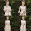 Remise Champagne Transparentes Robe Demoiselle D'honneur 2019 Princesse Ceinture Appliques En Dentelle Longue Volants Dos Nu Robe Pour Mariage