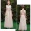 Remise Champagne Transparentes Robe Demoiselle D'honneur 2019 Princesse Ceinture Appliques En Dentelle Longue Volants Dos Nu Robe Pour Mariage