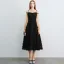 Chic / Belle Ivoire de retour Robe De Graduation 2019 Princesse De l'épaule Bretelles Spaghetti Gonflée Manches Longues Appliques En Dentelle Thé Longueur Dos Nu Robe De Ceremonie