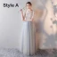 Elegant Champagne Bridesmaid Dresses 2019 A-Line / Princess Sash Appliques Lace Floor-Length / Long Ruffle Backless Wedding Party Dresses
