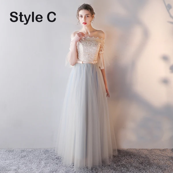 Elegant Champagne Bridesmaid Dresses 2019 A-Line / Princess Sash Appliques Lace Floor-Length / Long Ruffle Backless Wedding Party Dresses