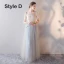 Elegant Champagne Bridesmaid Dresses 2019 A-Line / Princess Sash Appliques Lace Floor-Length / Long Ruffle Backless Wedding Party Dresses
