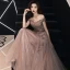 Abordable Chocolat Robe De Soirée 2019 Princesse De l'épaule Manches Courtes Appliques En Dentelle Noeud Ceinture Longue Volants Dos Nu Robe De Ceremonie