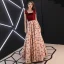 Moderne / Mode Bordeaux Robe De Soirée 2019 Princesse épaules Sans Manches Brodé Fleur Longue Volants Dos Nu Robe De Ceremonie