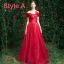 Elegante Rot Brautjungfernkleider 2019 A Linie Applikationen Spitze Perlenstickerei Lange Rüschen Kleider Für Hochzeit