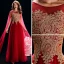 Chic / Beautiful Burgundy See-through Evening Dresses  2019 A-Line / Princess Scoop Neck Long Sleeve Gold Appliques Lace Floor-Length / Long Ruffle Backless Formal Dresses