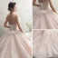Luksus Champagne Brudekjoler 2019 Ballkjole Kjæreste Uten Ermer Ryggløse Appliques Blonder Beading Glitter Tyll Cathedral Train Buste