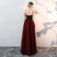 Sexy Bordeaux Robe De Soirée 2018 Empire Bretelles Spaghetti Sans Manches Perle Faux Diamant Brodé Longue Volants Dos Nu Robe De Ceremonie