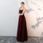 Sexy Bordeaux Robe De Soirée 2018 Empire Bretelles Spaghetti Sans Manches Perle Faux Diamant Brodé Longue Volants Dos Nu Robe De Ceremonie