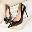 Schöne Schwarz Ball Schleife Pumps Hochhackige 2022 10 cm Stilettos Spitzschuh Pumps