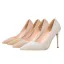 Charmant Gold Glanz Pailletten Brautschuhe 2022 10 cm Stilettos Spitzschuh Hochzeit Pumps Hochhackige
