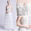 Simple Ivoire Robe De Mariée 2019 Princesse Bretelles Spaghetti Sans Manches Dos Nu Appliques En Dentelle Perle Longue Volants en Cascade