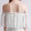 Schlicht Ivory / Creme Spitze Brautkleider / Hochzeitskleider 2019 Meerjungfrau Off Shoulder 1/2 Ärmel Rückenfreies Sweep / Pinsel Zug Rüschen