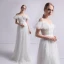 Elegant Ivory Beach Wedding Dresses 2019 A-Line / Princess Spaghetti Straps Short Sleeve Backless Appliques Lace Floor-Length / Long Ruffle