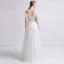 Elegant Ivory Beach Wedding Dresses 2019 A-Line / Princess Spaghetti Straps Short Sleeve Backless Appliques Lace Floor-Length / Long Ruffle