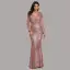 Sparkly Black Sequins Evening Dresses 2023 Trumpet / Mermaid V-Neck Long Sleeve Floor-Length / Long Evening Party Formal Dresses
