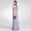 Schlicht Lavendel Chiffon Brautjungfernkleider 2019 A Linie One-Shoulder Ärmellos Stoffgürtel Lange Rüschen Rückenfreies Kleider Für Hochzeit