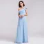 Schlicht Lavendel Chiffon Brautjungfernkleider 2019 A Linie One-Shoulder Ärmellos Stoffgürtel Lange Rüschen Rückenfreies Kleider Für Hochzeit