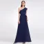 Schlicht Lavendel Chiffon Brautjungfernkleider 2019 A Linie One-Shoulder Ärmellos Stoffgürtel Lange Rüschen Rückenfreies Kleider Für Hochzeit