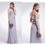 Schlicht Lavendel Chiffon Brautjungfernkleider 2019 A Linie One-Shoulder Ärmellos Stoffgürtel Lange Rüschen Rückenfreies Kleider Für Hochzeit