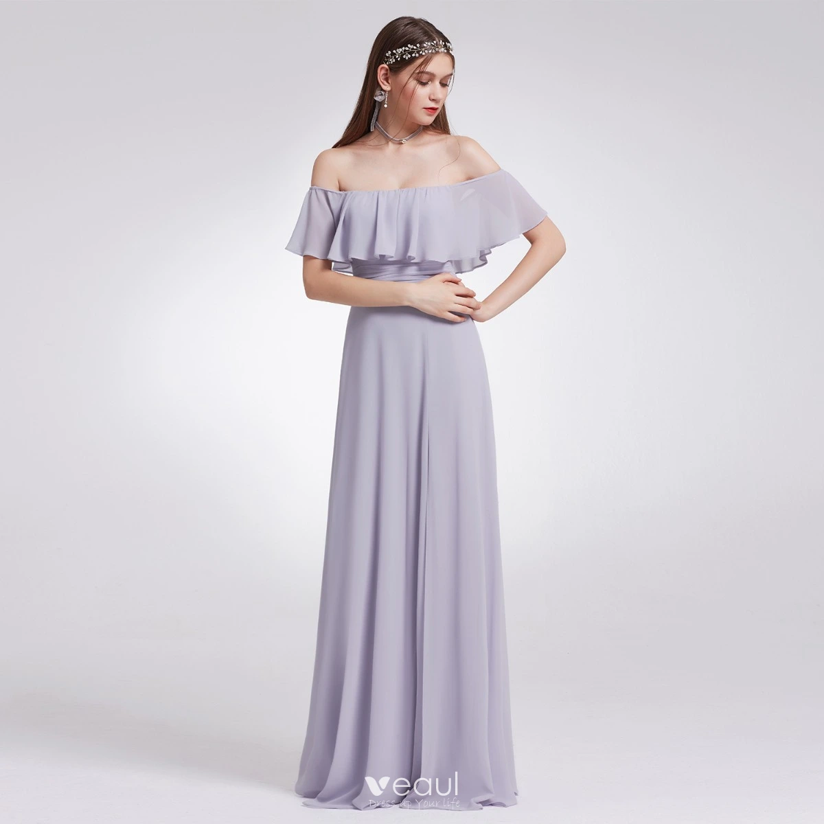 Lilac Maxi Dress - Sleeveless Dress - V neck Dress – Carlyna