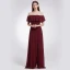 Schlicht Lavendel Chiffon Brautjungfernkleider 2019 A Linie Off Shoulder Kurze Ärmel Gespaltete Front Lange Rüschen Rückenfreies Kleider Für Hochzeit