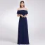 Schlicht Lavendel Chiffon Brautjungfernkleider 2019 A Linie Off Shoulder Kurze Ärmel Gespaltete Front Lange Rüschen Rückenfreies Kleider Für Hochzeit