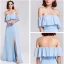 Schlicht Lavendel Chiffon Brautjungfernkleider 2019 A Linie Off Shoulder Kurze Ärmel Gespaltete Front Lange Rüschen Rückenfreies Kleider Für Hochzeit
