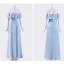 Schlicht Lavendel Chiffon Brautjungfernkleider 2019 A Linie Off Shoulder Kurze Ärmel Gespaltete Front Lange Rüschen Rückenfreies Kleider Für Hochzeit