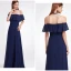 Schlicht Lavendel Chiffon Brautjungfernkleider 2019 A Linie Off Shoulder Kurze Ärmel Gespaltete Front Lange Rüschen Rückenfreies Kleider Für Hochzeit