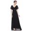 Simple Ivoire Chiffon Robe Demoiselle D'honneur 2019 Empire V-Cou Manches Courtes Ceinture Train De Balayage Volants Dos Nu Robe Pour Mariage