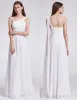 Modest / Simple Chiffon Bridesmaid Dresses 2019 Empire One-Shoulder Sleeveless Floor-Length / Long Ruffle Backless Wedding Party Dresses