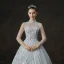 Bling Bling Weiß Durchsichtige Brautkleider / Hochzeitskleider 2019 A Linie Stehkragen 3/4 Ärmel Rückenfreies Perlenstickerei Glanz Pailletten Kathedrale Schleppe Rüschen
