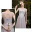Chic / Beautiful Pearl Pink See-through Bridesmaid Dresses 2019 A-Line / Princess Appliques Lace Floor-Length / Long Ruffle Backless Wedding Party Dresses