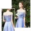 Affordable Sky Blue Satin Bridesmaid Dresses 2019 A-Line / Princess Floor-Length / Long Ruffle Backless Wedding Party Dresses