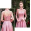 Affordable Candy Pink Satin Bridesmaid Dresses 2019 A-Line / Princess Floor-Length / Long Ruffle Backless Wedding Party Dresses