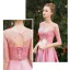 Affordable Candy Pink Satin Bridesmaid Dresses 2019 A-Line / Princess Floor-Length / Long Ruffle Backless Wedding Party Dresses