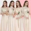 Élégant Champagne Satin Transparentes Robe Demoiselle D'honneur 2019 Princesse Appliques Brodé Noeud Ceinture Longue Volants Dos Nu Robe Pour Mariage