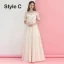 Élégant Champagne Satin Transparentes Robe Demoiselle D'honneur 2019 Princesse Appliques Brodé Noeud Ceinture Longue Volants Dos Nu Robe Pour Mariage
