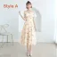 Lovely Champagne Bridesmaid Dresses 2019 A-Line / Princess Feather Appliques Lace Tea-length Ruffle Backless Wedding Party Dresses